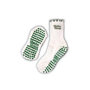 The OG — Rutschfeste Pilates Socken mit Matcha-Grün Herz-Grip | Matcha Moves