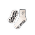 Matcha Moves Pilates Social Club Grip Socks – rutschfeste Pilates Socken weiß mit schwarzem Herz-Grip
